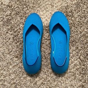 Rothy’s The Flat Peacock Blue Size 9 new, never worn